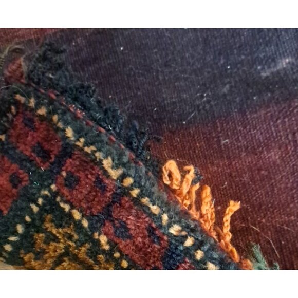 Antique Baluchi Saddle Bag Handmade Afghan Middle East Tribal Abstract 18x18 - Picture 5 of 6